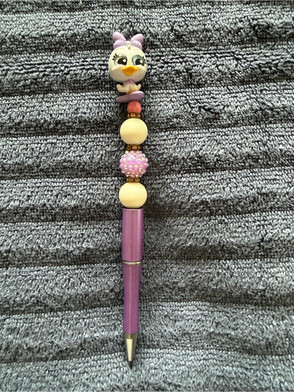 Daisy Duck Inspired Beaded Pen 💜🩷 | Handmade | Cute Disney-Inspired Pen